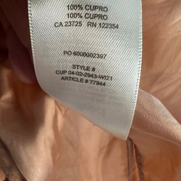 Wilfred Aritzia Orange Silky Front Tie Crop Blouse Top Small Minimalist Cupro - Picture 6 of 8